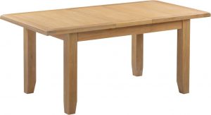 Seconique Windsor Extending Dining Table in Natural Oak – Solid Oak Extendable Family Table