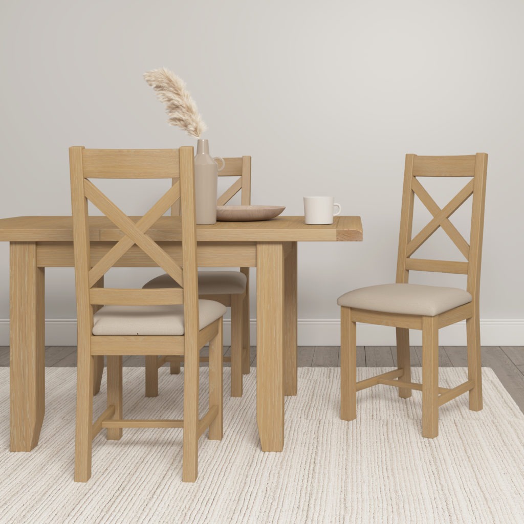 Seconique Windsor Extending Dining Table in Natural Oak – Solid Oak Extendable Family Table - Image 3