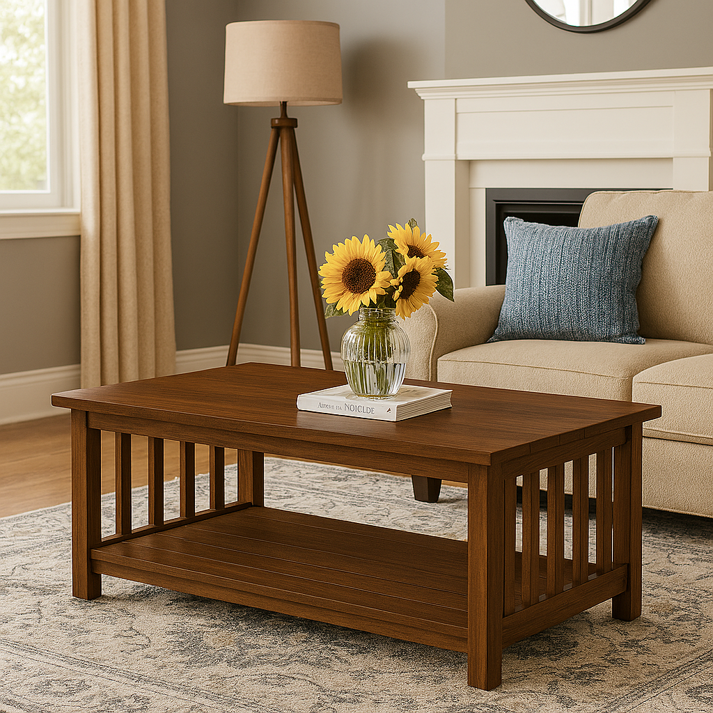 Walnut Coffee Table, Handmade Wooden Furniture - Image 2