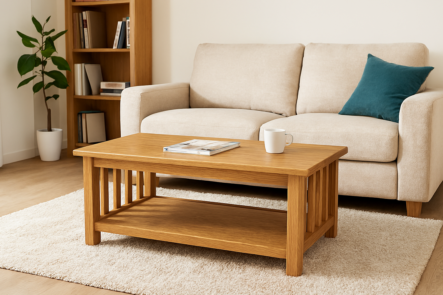 Ash Coffee Table, Handmade Wooden Furniture - Image 2