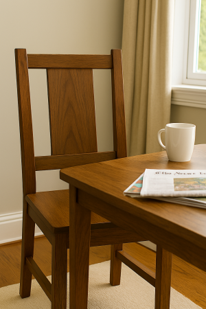 Solid Walnut Dining Chair — Handcrafted Luxury Seating